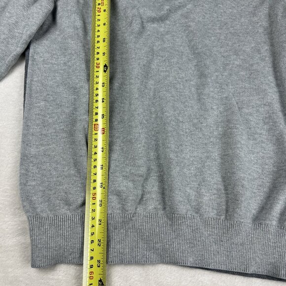 Armani Exchange 1/4 Zip Men’s Pullover Gray Sweater Spellout Medium Knit - Picture 6 of 7